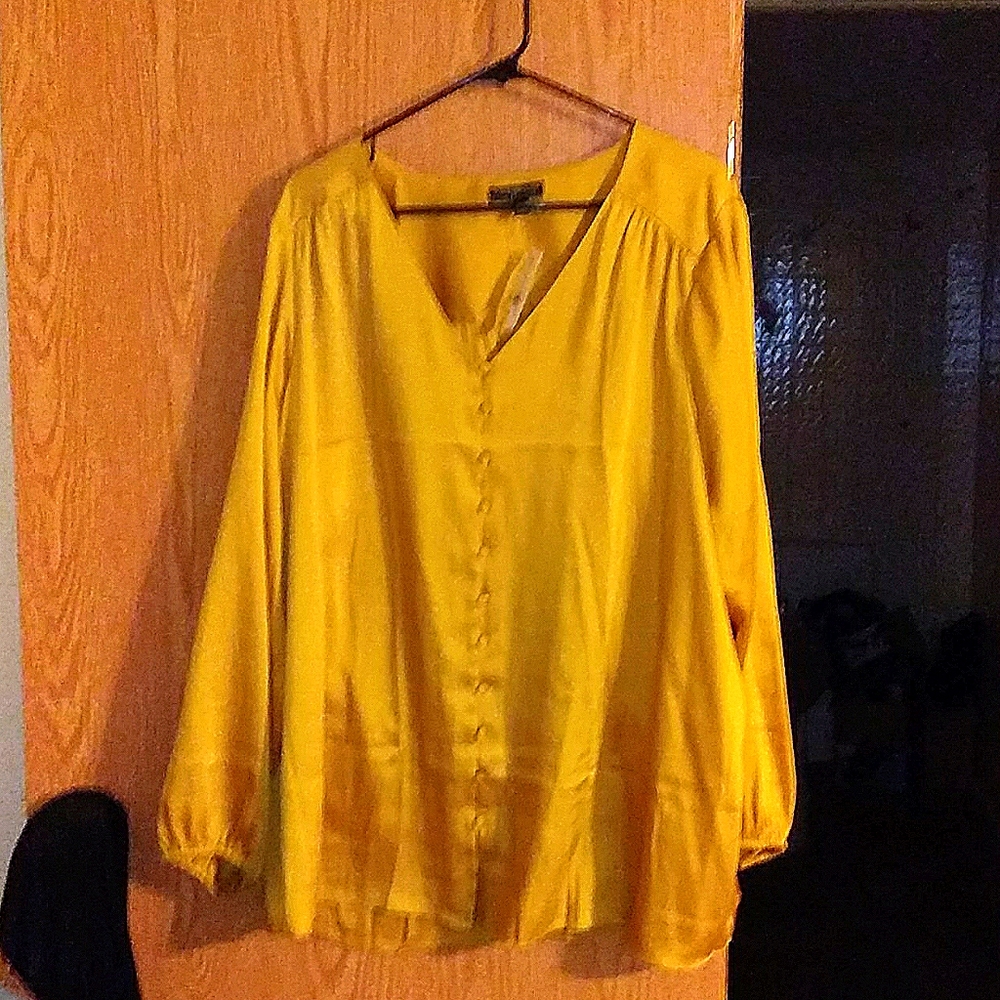 Gold silk blouse